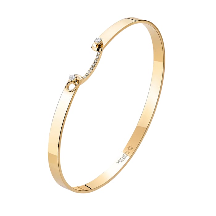 Nouvel Heritage Business Meeting Mood 18K Yellow Gold Bangle - Size Small