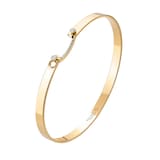 Nouvel Heritage Business Meeting Mood 18K Yellow Gold Bangle - Size Small