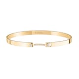 Nouvel Heritage Business Meeting Mood 18K Yellow Gold Bangle - Size Small