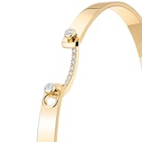 Nouvel Heritage Business Meeting Mood 18K Yellow Gold Bangle - Size Small