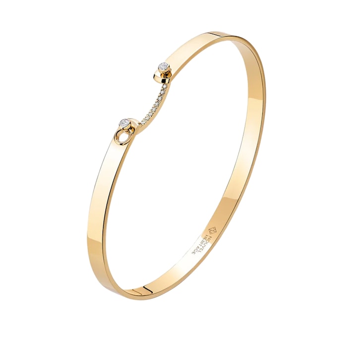 Nouvel Heritage Business Meeting Mood 18K Yellow Gold Bangle - Size Medium