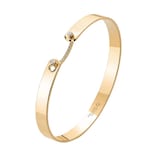 Nouvel Heritage Business Meeting GM Mood 18K Yellow Gold Bangle - Size Small