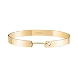 Nouvel Heritage Business Meeting GM Mood 18K Yellow Gold Bangle - Size Small