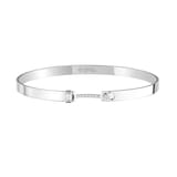 Nouvel Heritage Dinner Date Mood 18K White Gold Bangle - Size Small