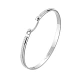 Nouvel Heritage Tuxedo Mood 18K White Gold Bangle - Size Small