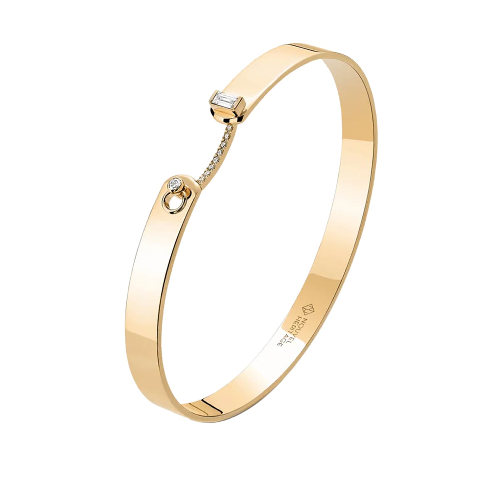 Nouvel Heritage Dinner Date GM Mood 18K Yellow Gold Bangle - Size Medium Nouvel Heritage Dinner Date GM Mood 18K Yellow Gold Bangle - Size Medium