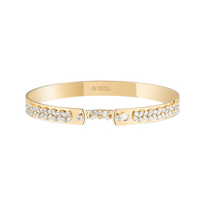 Nouvel Heritage Soiree Mood 18K Yellow Gold Bangle - Size Medium