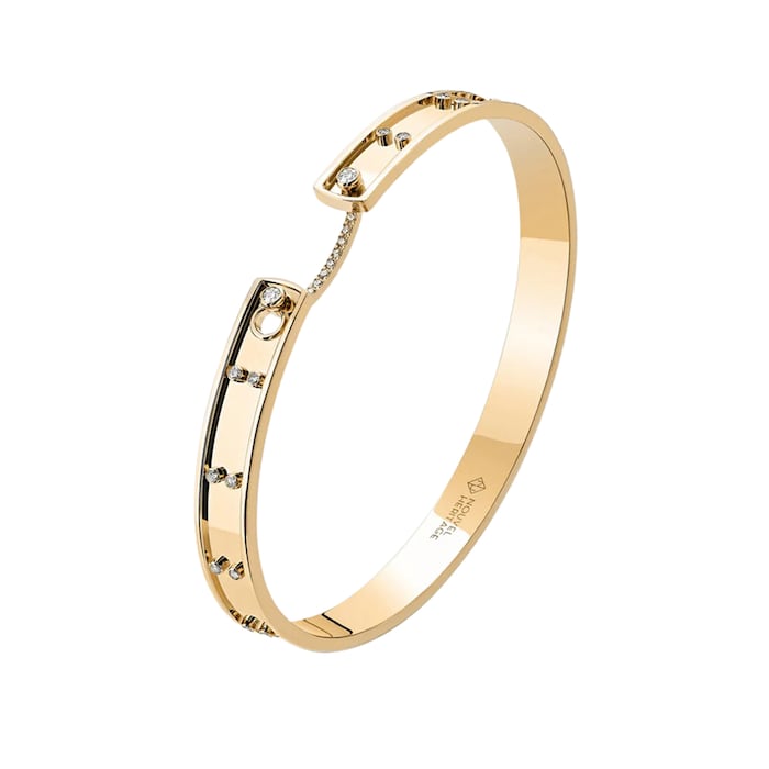 Nouvel Heritage Picnic In Paris Mood 18K Yellow Gold Bangle - Size Medium