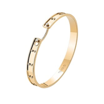Nouvel Heritage Picnic In Paris Mood 18K Yellow Gold Bangle - Size Medium Nouvel Heritage Picnic In Paris Mood 18K Yellow Gold Bangle - Size Medium