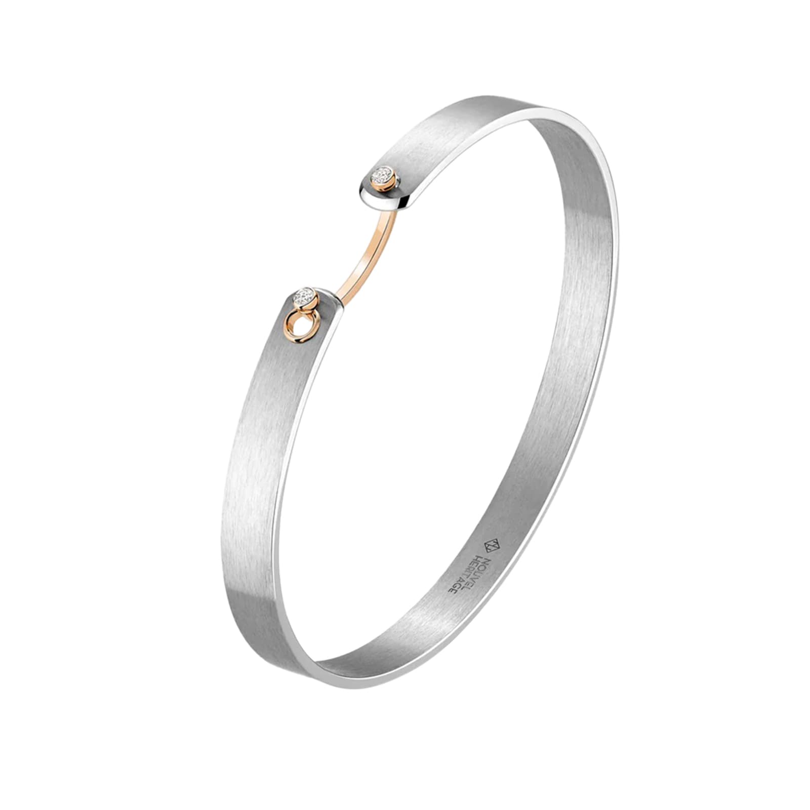 Nouvel Heritage Titanium GM Mood 18K Rose Gold Bangle - Size Large Nouvel Heritage Titanium GM Mood 18K Rose Gold Bangle - Size Large