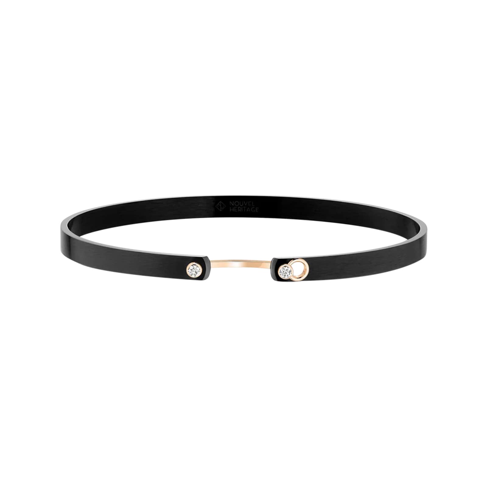 Nouvel Heritage Black Titanium Mood 18K Rose Gold Bangle - Size Small Nouvel Heritage Black Titanium Mood 18K Rose Gold Bangle - Size Small