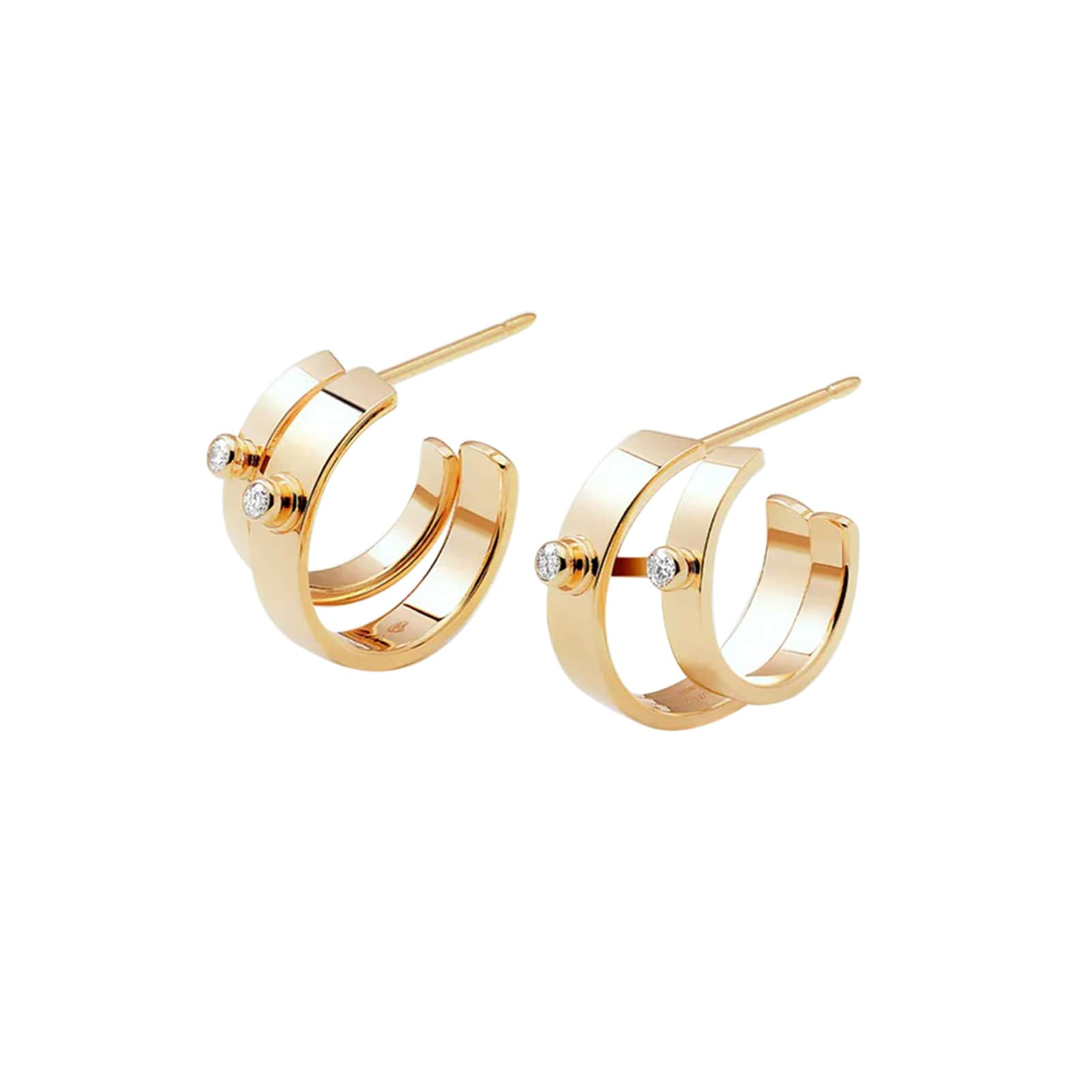 18K Gold Double Hoop Statement Earrings | High Quality Jewelry buy | EFFE Jewelry