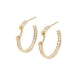 Nouvel Heritage Eternity Tuxedo Mood 18K Yellow Gold Hoop Earrings