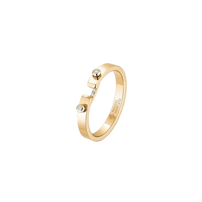 Nouvel Heritage Business Meeting PM Mood 18K Yellow Gold Ring - Size 6