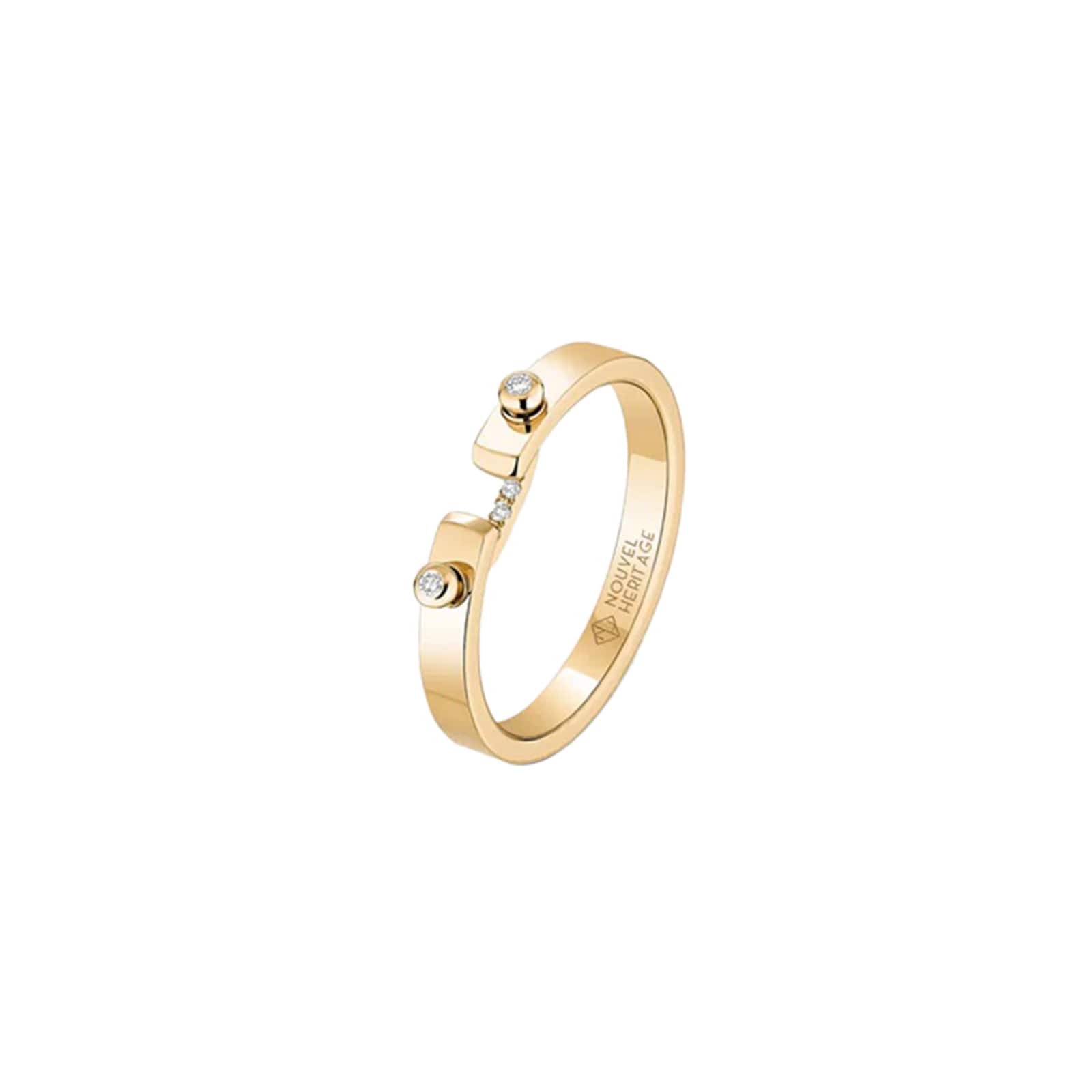 Nouvel Heritage Business Meeting PM Mood 18K Yellow Gold Ring - Size 6