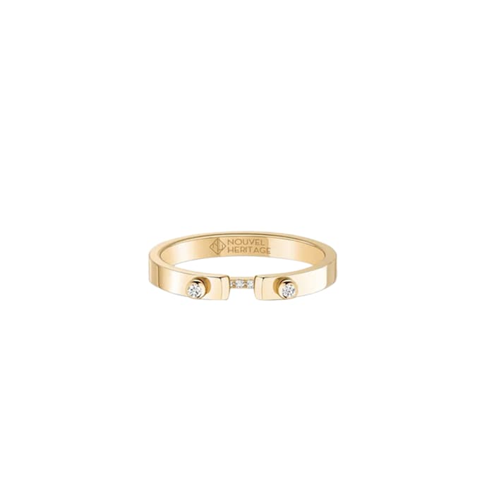 Nouvel Heritage Business Meeting PM Mood 18K Yellow Gold Ring - Size 6