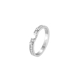 Nouvel Heritage Eternity Tuxedo PM Mood 18K White Gold Ring - Size 6.5