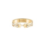 Nouvel Heritage Tuxedo Mood 18K Yellow Gold Ring - Size 6