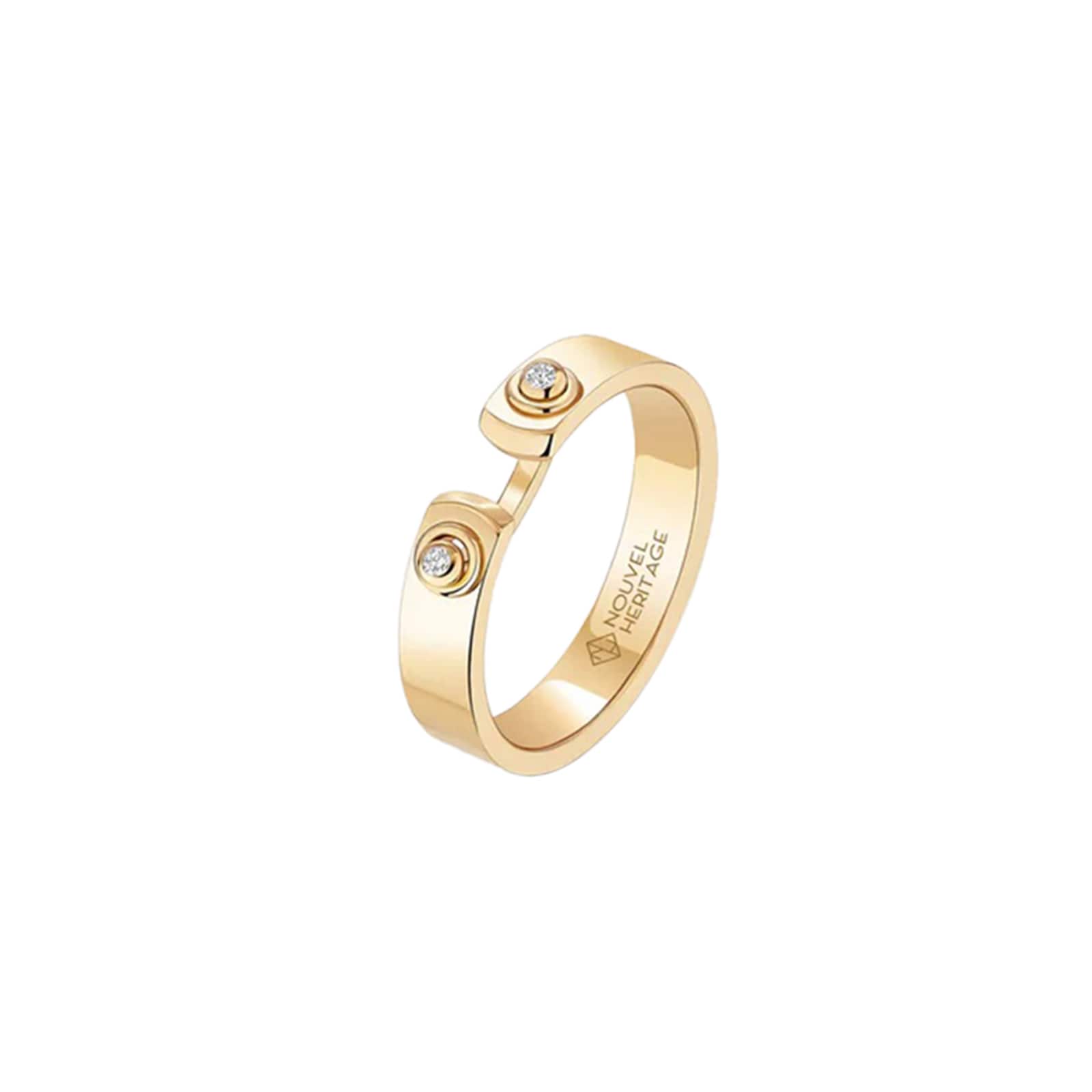 Nouvel Heritage Monday Morning 18K Yellow Gold Ring - Size 6.5