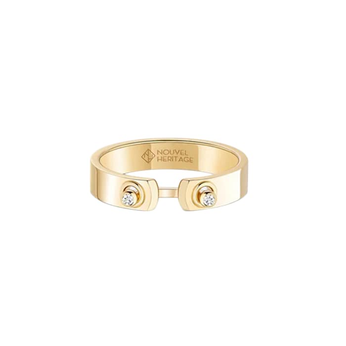 Nouvel Heritage Monday Morning 18K Yellow Gold Ring - Size 6.5