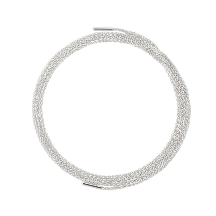 Nouvel Heritage Latch 18K White Gold Chain - 85cm