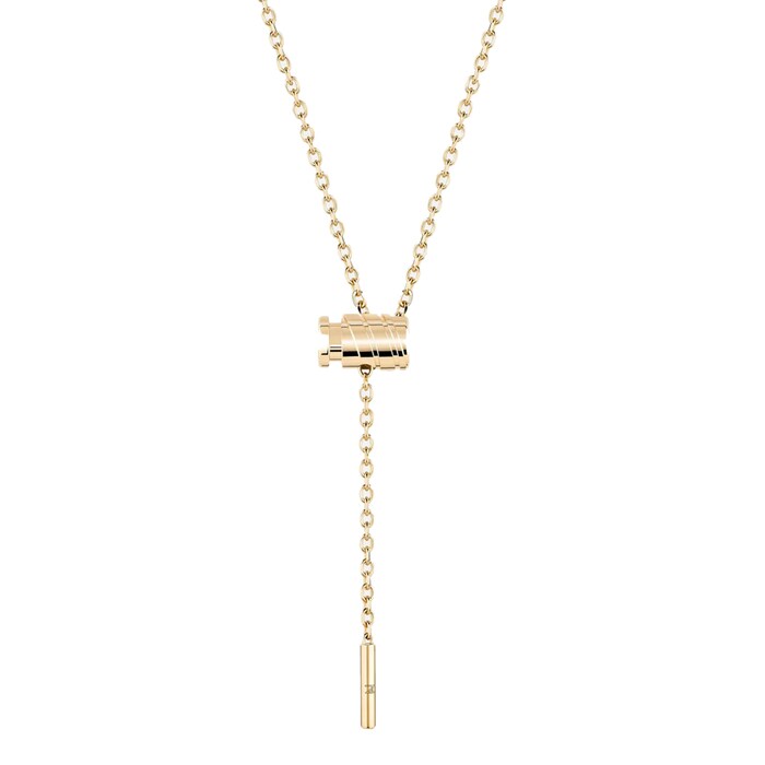 Nouvel Heritage Latch 18K Yellow Gold Mini Lariat Necklace