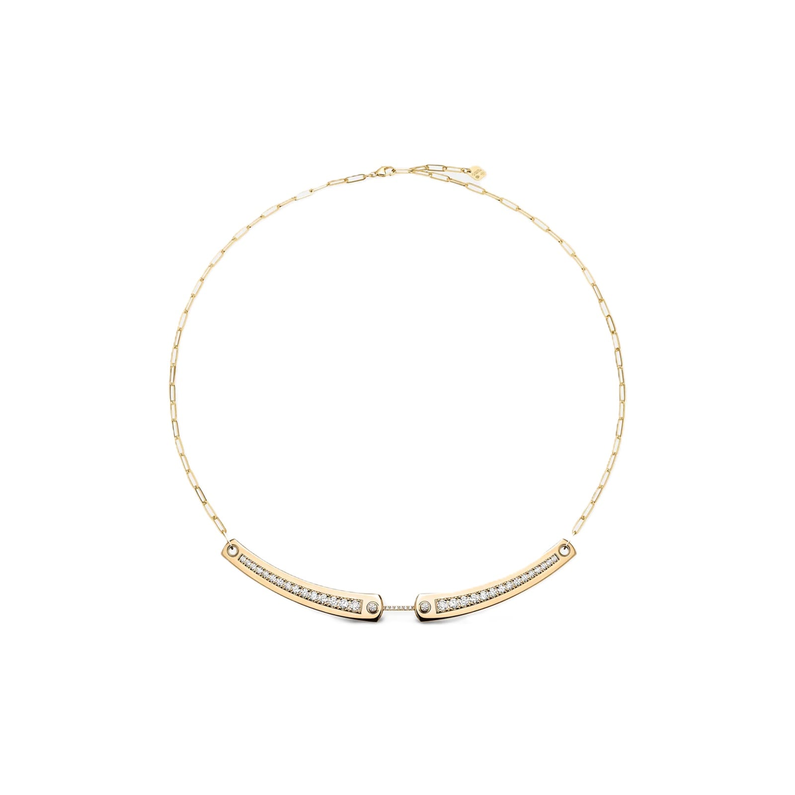 Nouvel Heritage 18K Yellow Gold Tuxedo Mood 1.67cttw Diamond Necklace