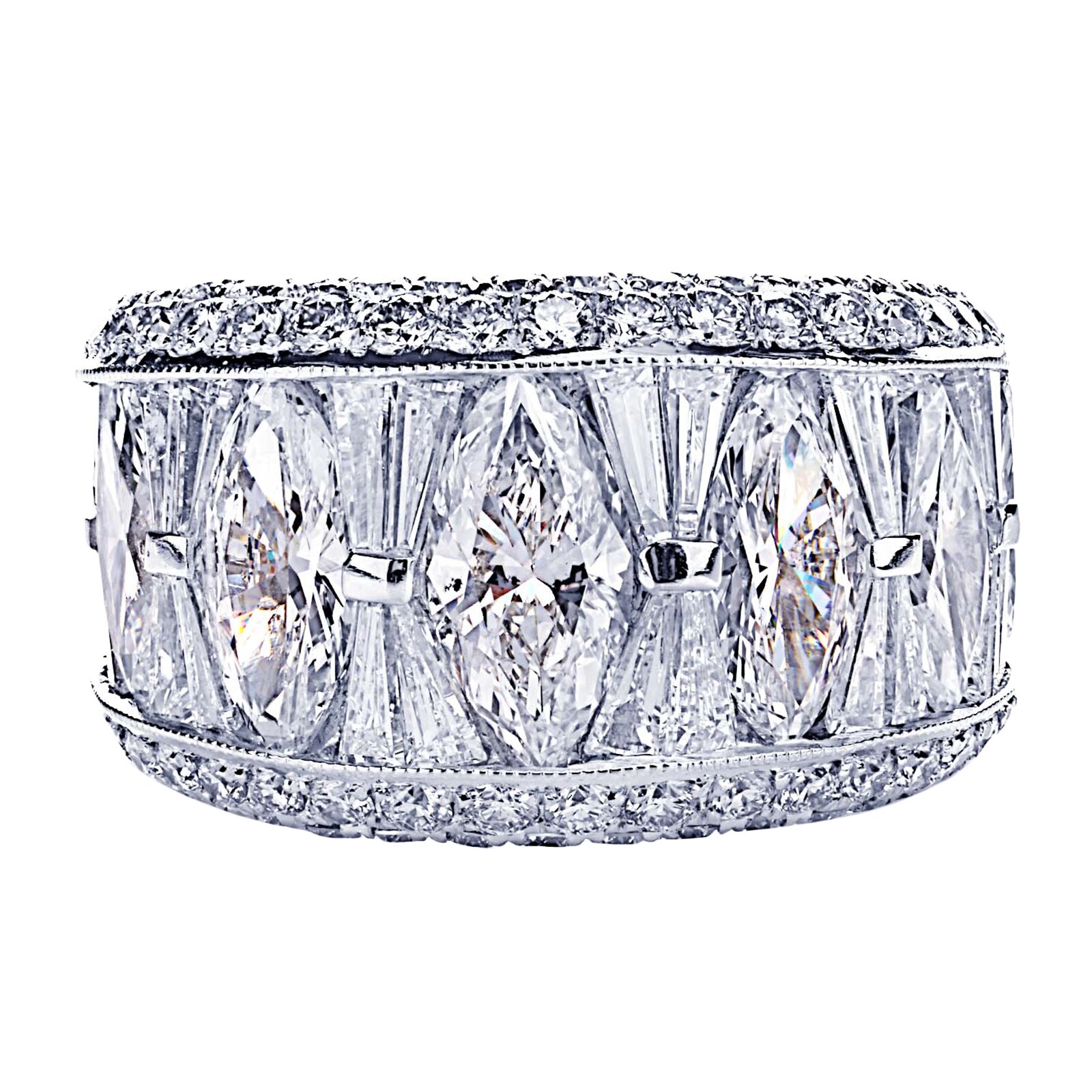 JB Star Platinum 5.68cttw Mixed Cut Diamond Band - Ring Size 6.5 JB Star Platinum 5.68cttw Mixed Cut Diamond Band - Ring Size 6.5