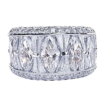 JB Star Platinum 5.68cttw Mixed Cut Diamond Band - Ring Size 6.5 JB Star Platinum 5.68cttw Mixed Cut Diamond Band - Ring Size 6.5