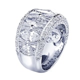 JB Star Platinum 5.68cttw Mixed Cut Diamond Band - Ring Size 6.5