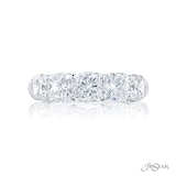 JB Star Platinum 3.40cttw 5 Stone Diamond Band -Ring Size 6.5