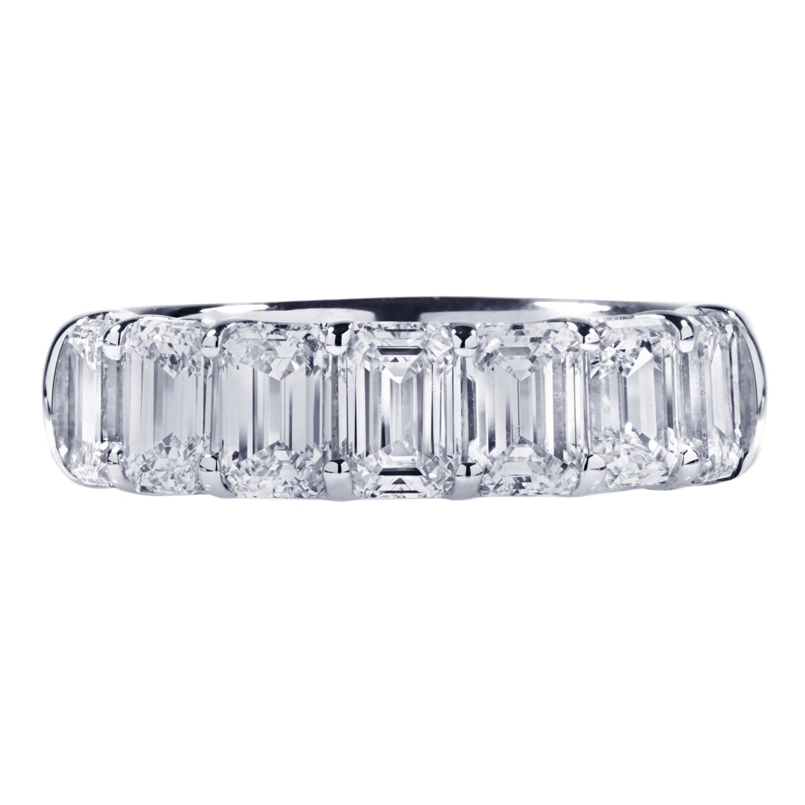 JB Star Platinum 2.73cttw Emerald Cut Halo Engagement Ring -Ring Size 6.5