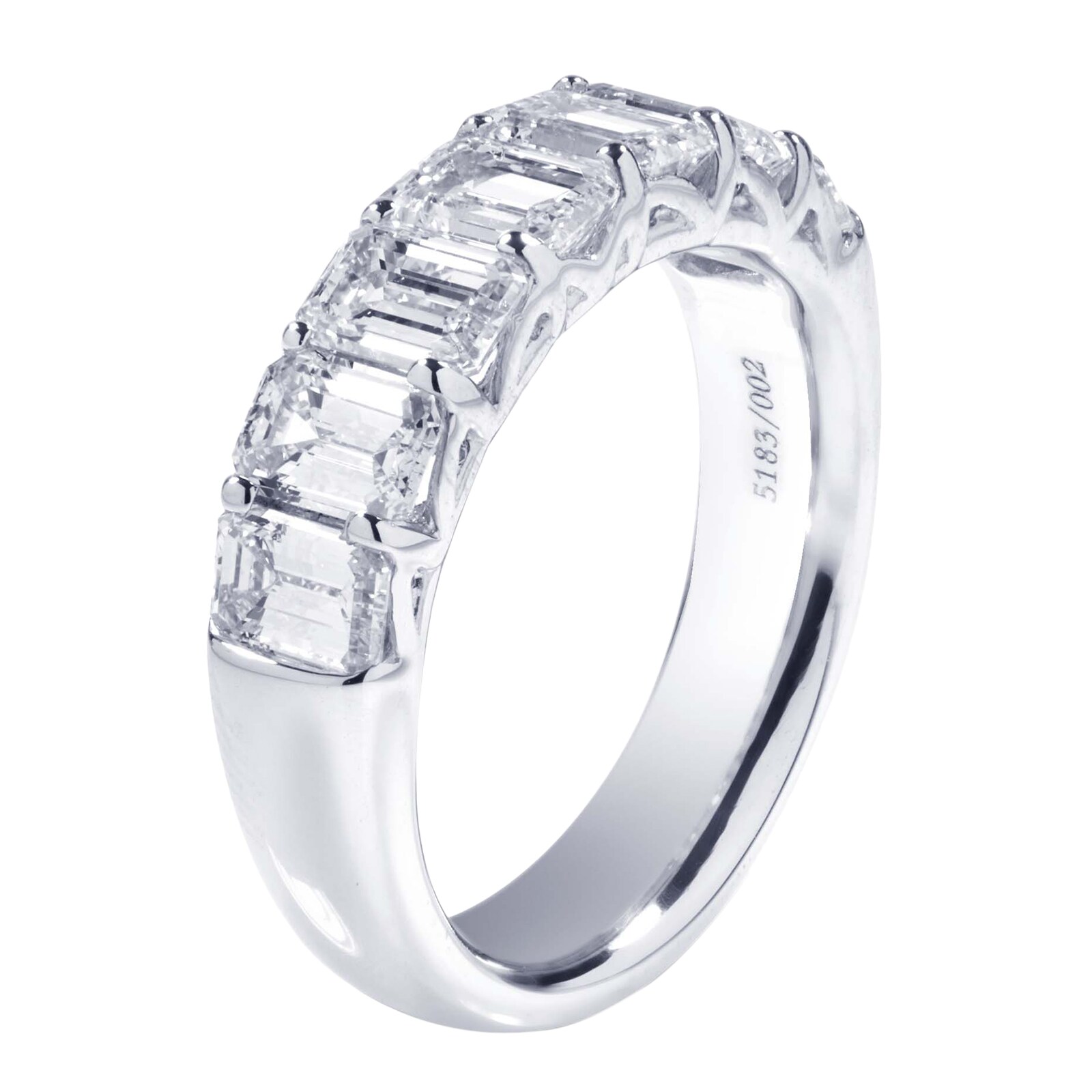 JB Star Platinum 2.73cttw Emerald Cut Halo Engagement Ring -Ring Size 6.5