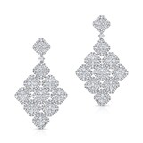 Uneek 18k White Gold 6.30cttw Diamond Diamond Drop Earrings