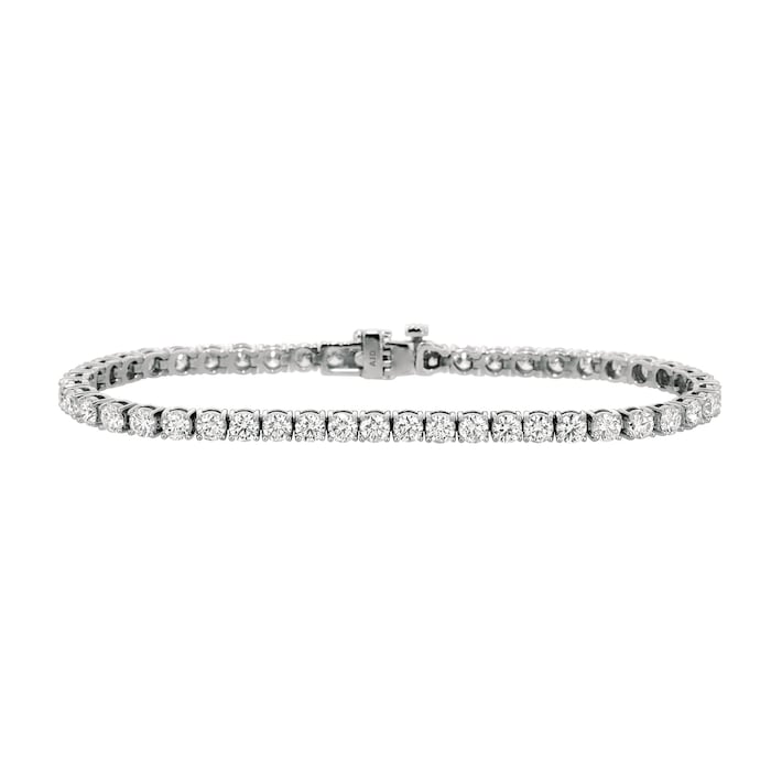 Mayors 18k White Gold 6.48cttw Diamond Line Bracelet