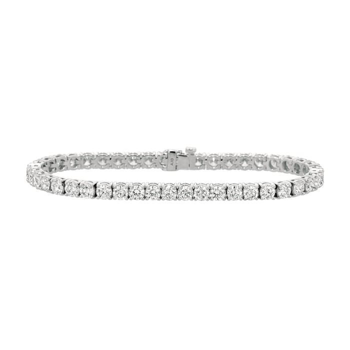 Mayors 18k White Gold 10.56cttw Diamond Line Bracelet