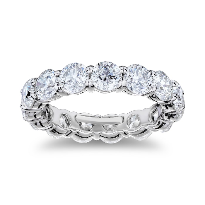 Mayors 18k White Gold 5.40cttw Diamond Full Eternity Band - Size 6.75