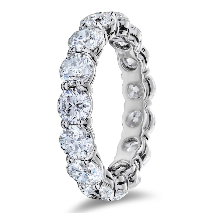 Mayors 18k White Gold 5.40cttw Diamond Full Eternity Band - Size 6.75