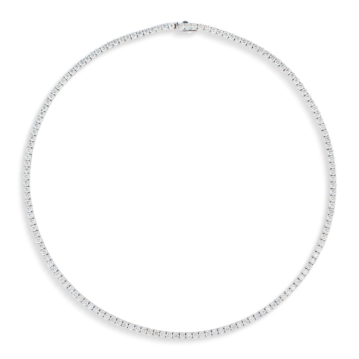 Mayors 18k White Gold 14.35cttw Diamond Riviera Necklace
