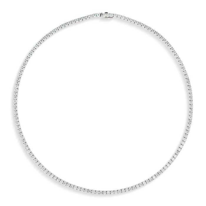 Mayors 18k White Gold 14.35cttw Diamond Riviera Necklace