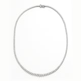 Mayors 18k White Gold 6.82cttw Diamond Graduated Necklace - 17 Inch