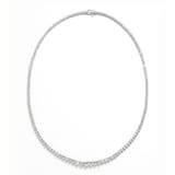 Mayors 18k White Gold 8.08cttw Diamond Graduated Necklace - 17 Inch