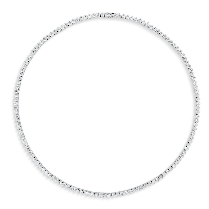 Mayors 18k White Gold 12.98cttw Diamond Riviera Necklace