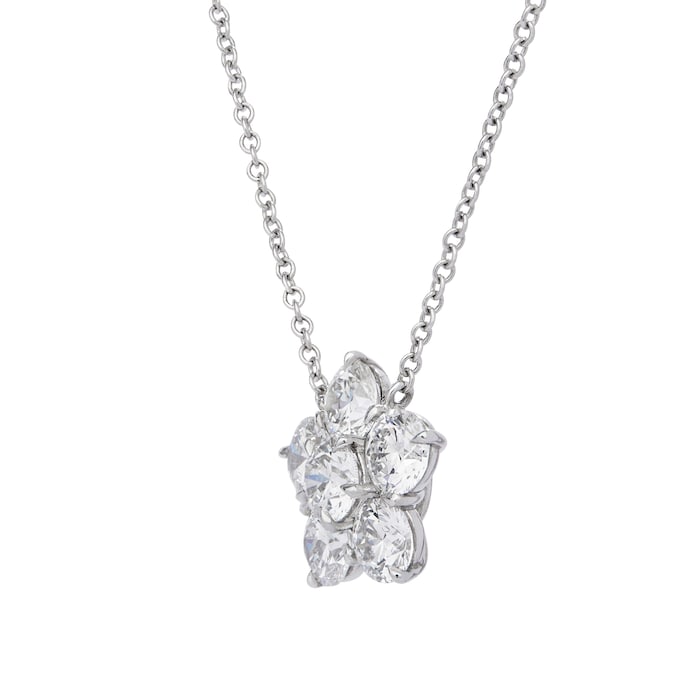 Betteridge Platinum 4.20cttw Diamond Extra Large Cluster Astra Pendant 16"