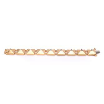 Betteridge 18k Yellow Gold and 1.80cttw Diamond Pyramid Link Bracelet
