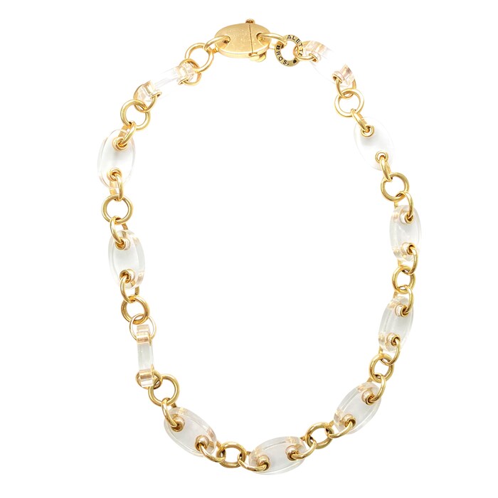 Betteridge 18k Yellow Gold and Rock Crystal Marine Necklace