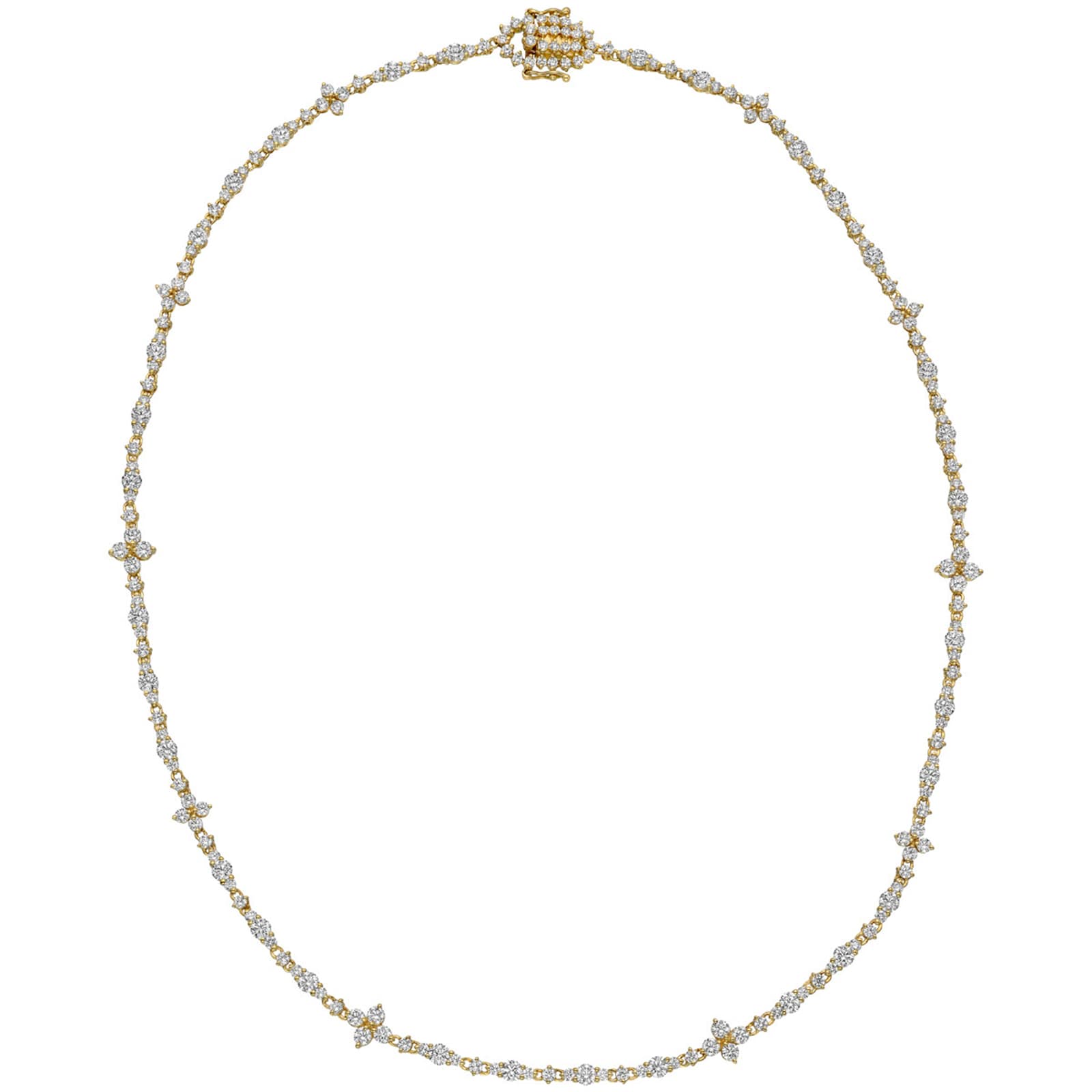 Betteridge 18k Yellow Gold 8.80cttw Diamond Line Necklace