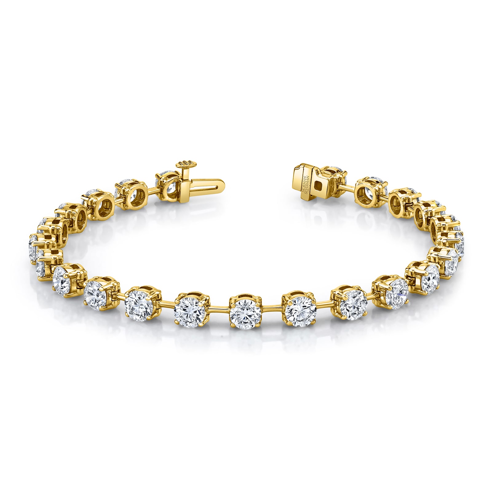 18k Yellow Gold 5.15cttw Brilliant Cut Diamond Bracelet