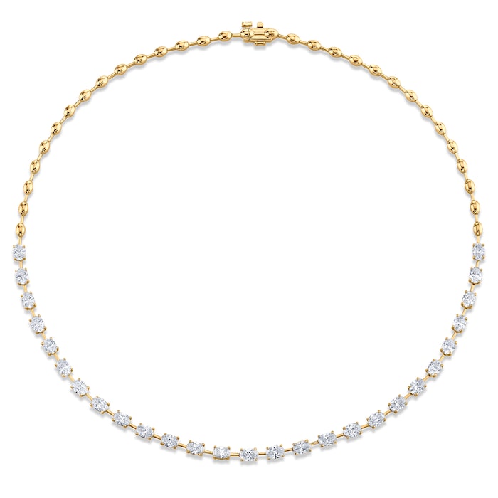 Betteridge 18k Yellow Gold 6.99cttw Oval Cut Diamond Necklace 16"