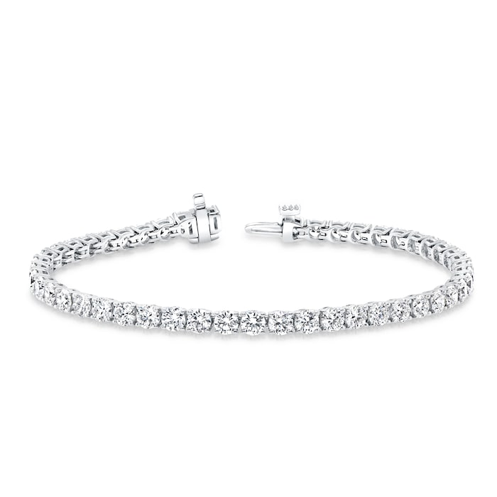 Uneek 18k White Gold 7.39cttw Diamond 4 prong Tennis Bracelet